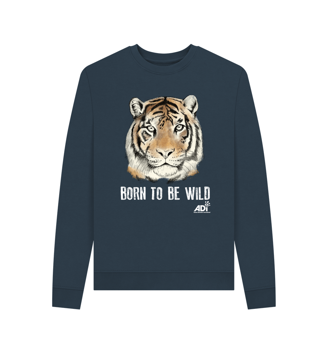 Navy Blue Printed Sweater