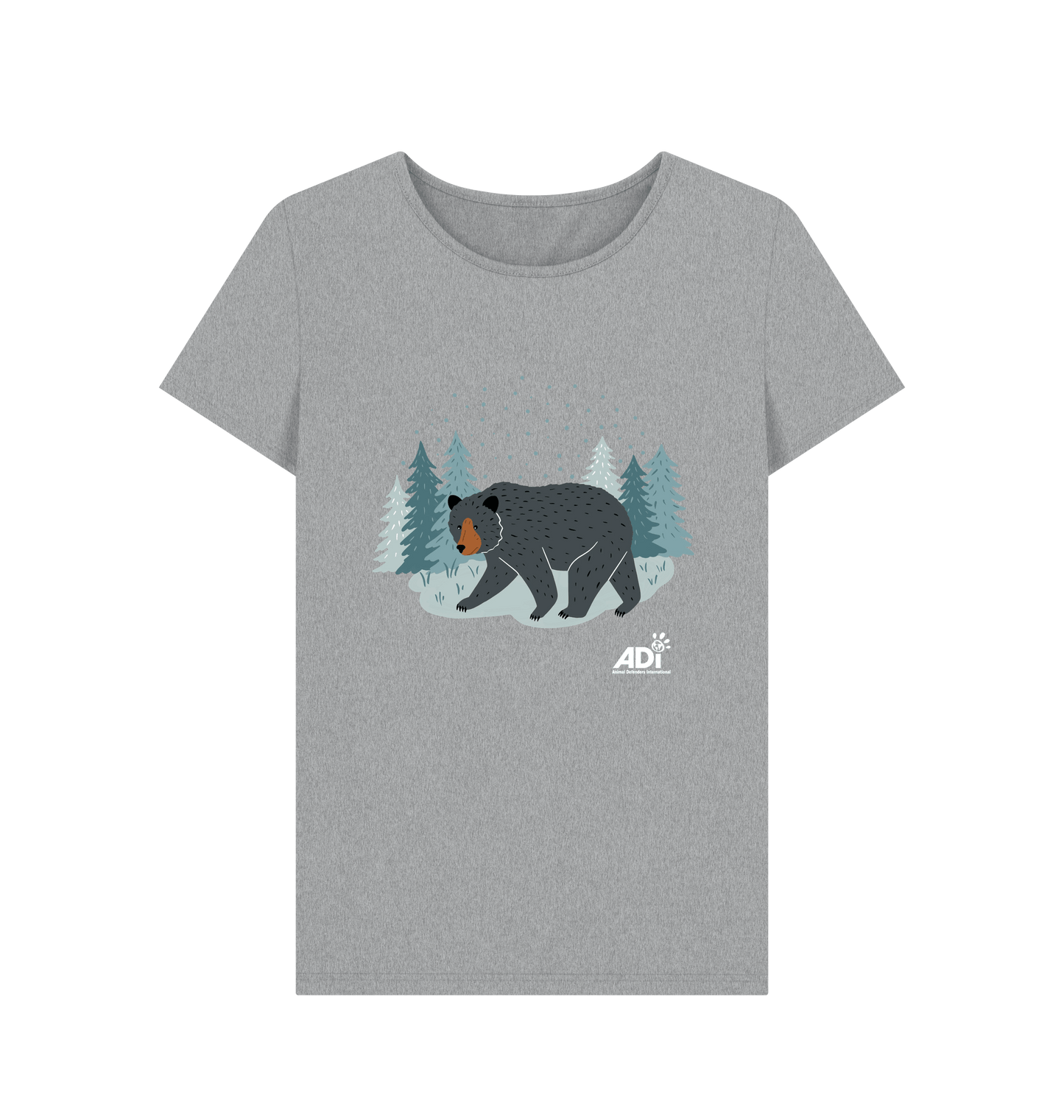 Athletic Grey Printed T-shirt Front