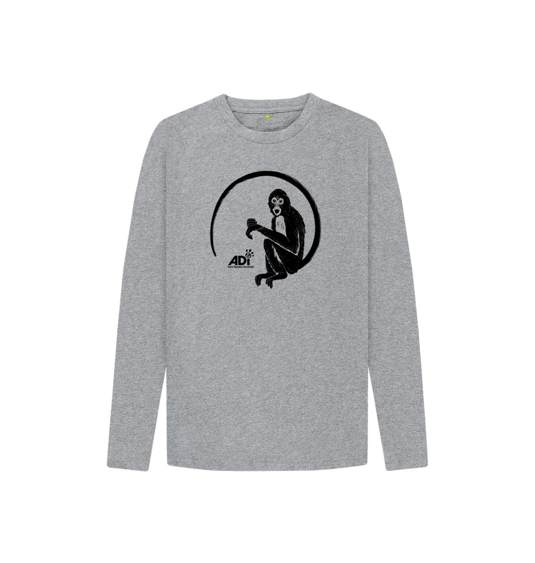 Athletic Grey Spider Monkey Kids Long Sleeved T-shirt