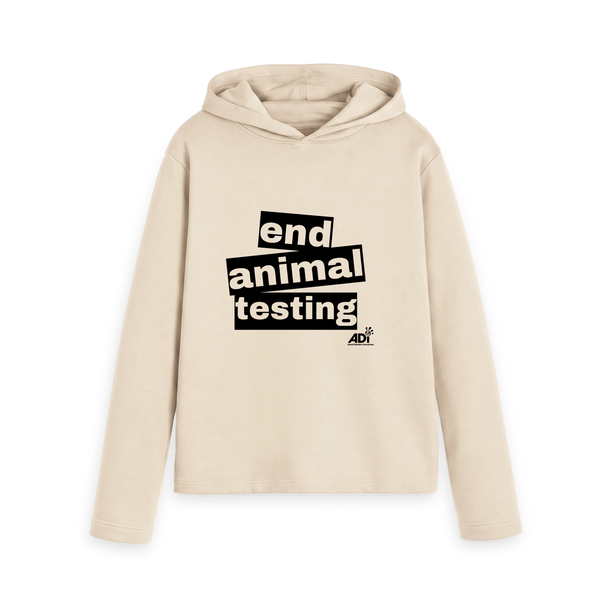 Oat Printed Hoody Front