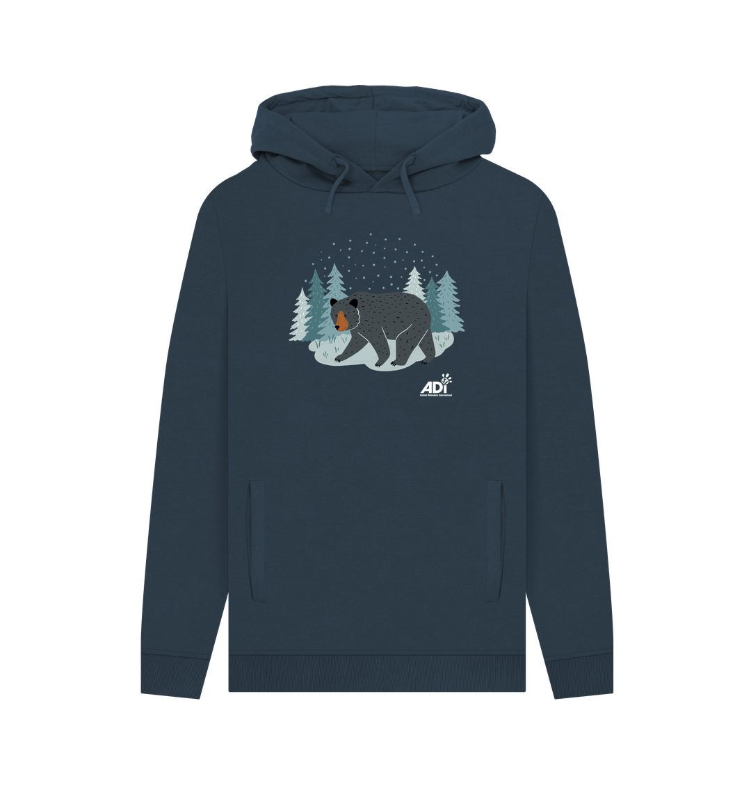 Navy Printed Hoody