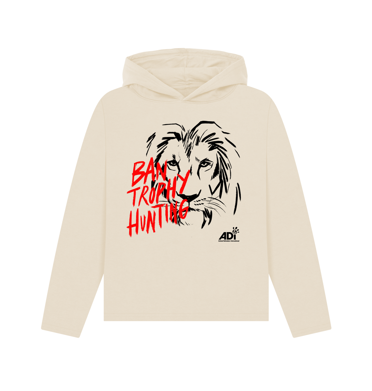 Oat Printed Hoody Front