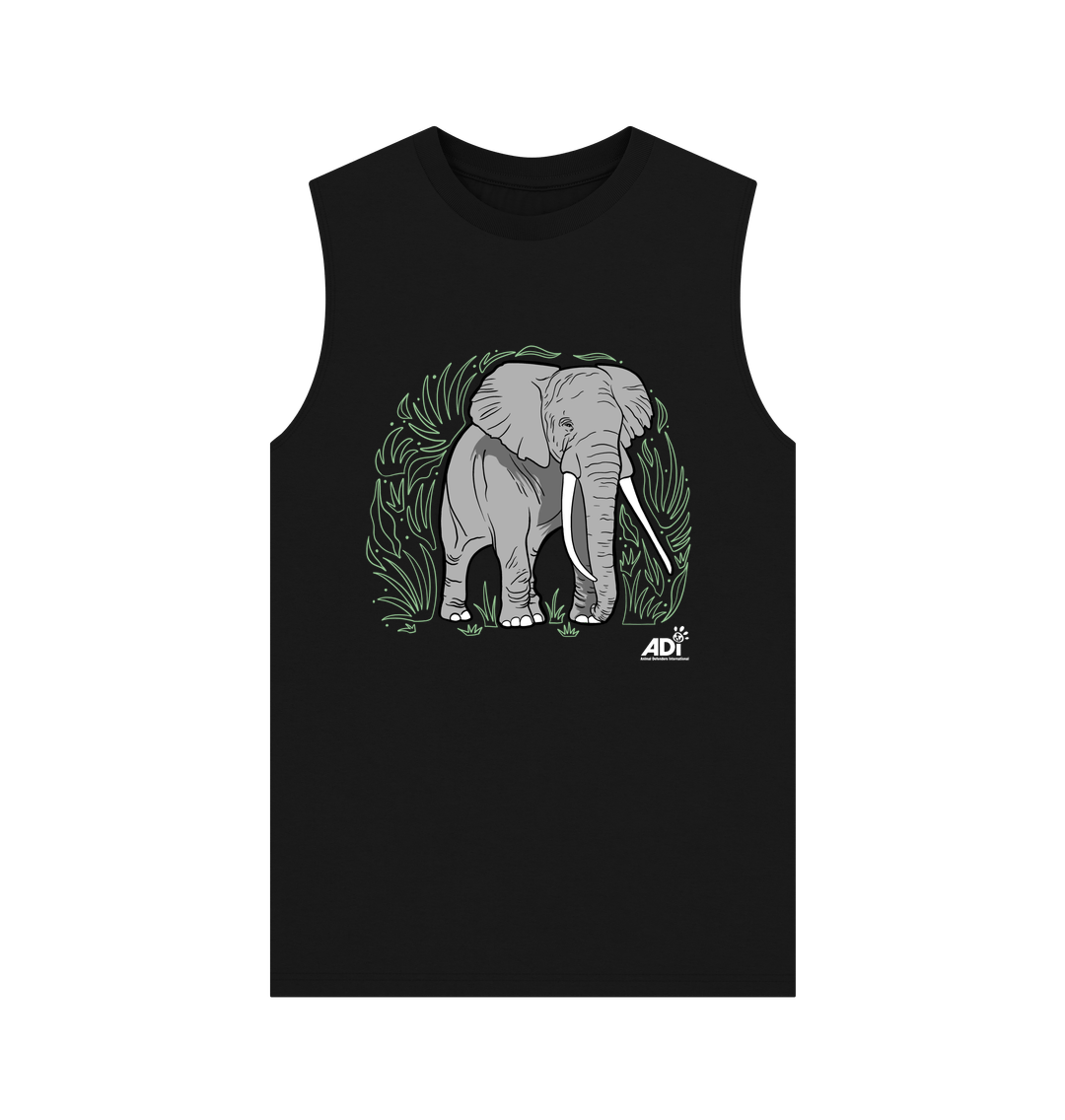 Black Printed Vest Top