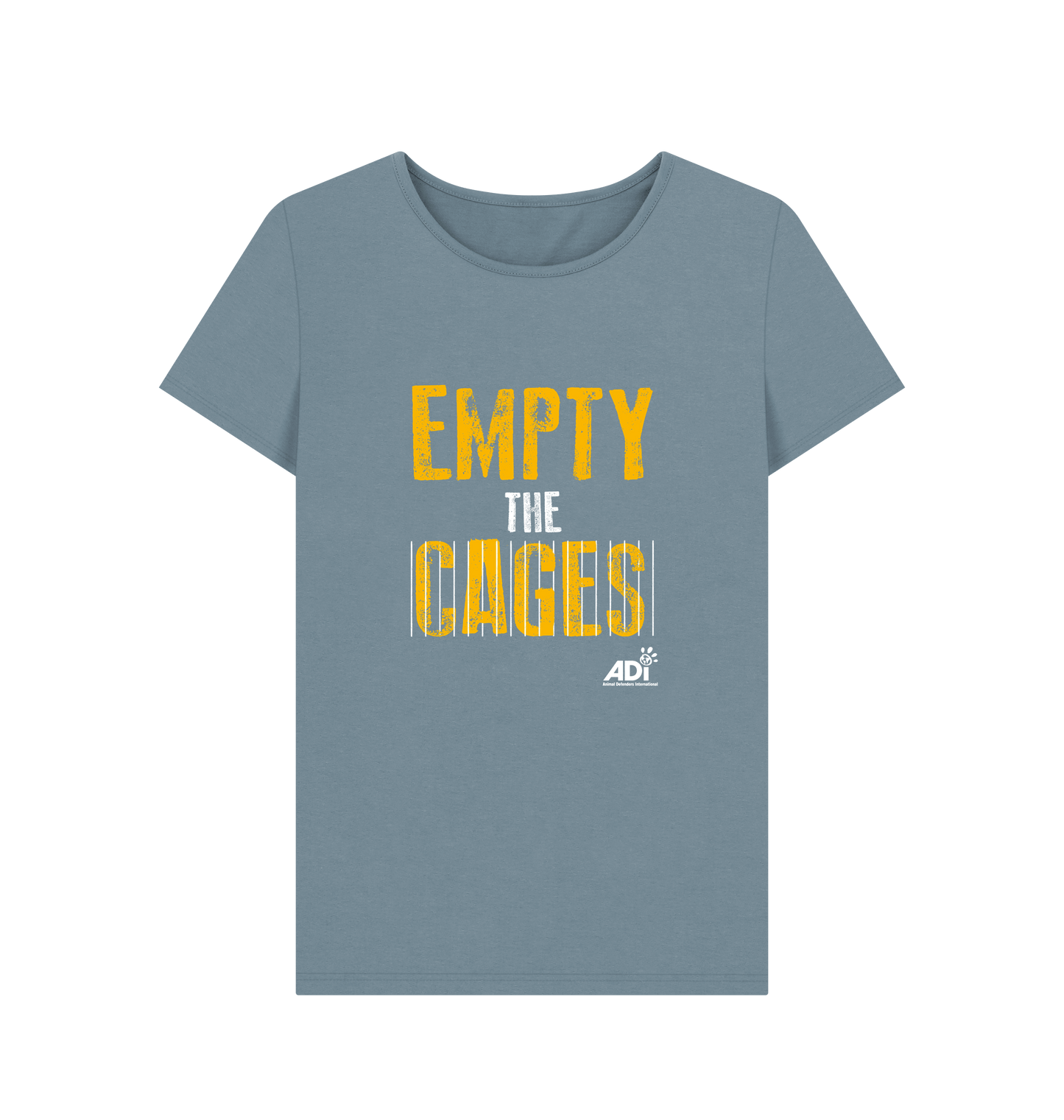 Stone Blue Printed T-shirt Front