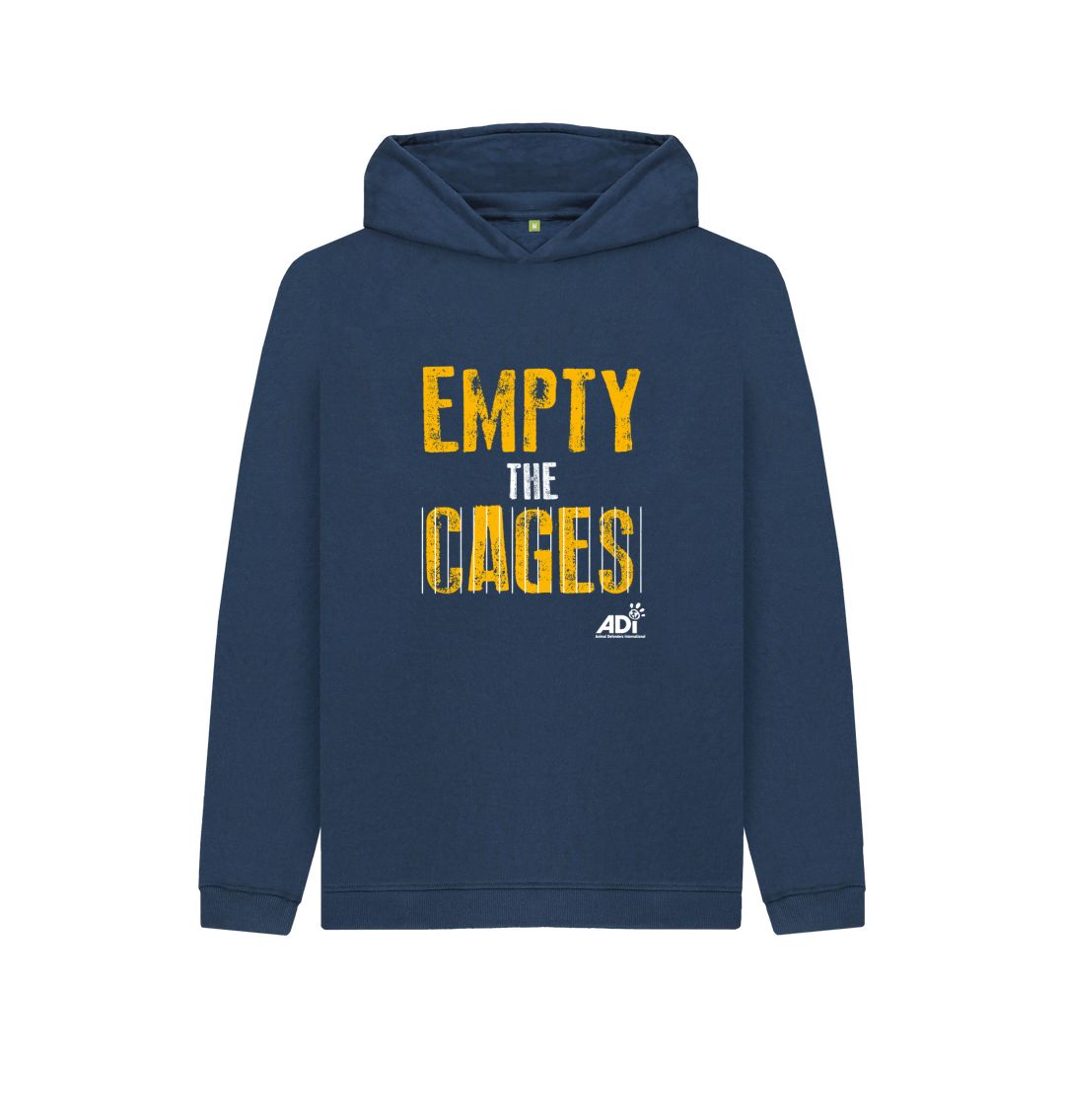 Navy Blue Empty The Cages Kids Hoody