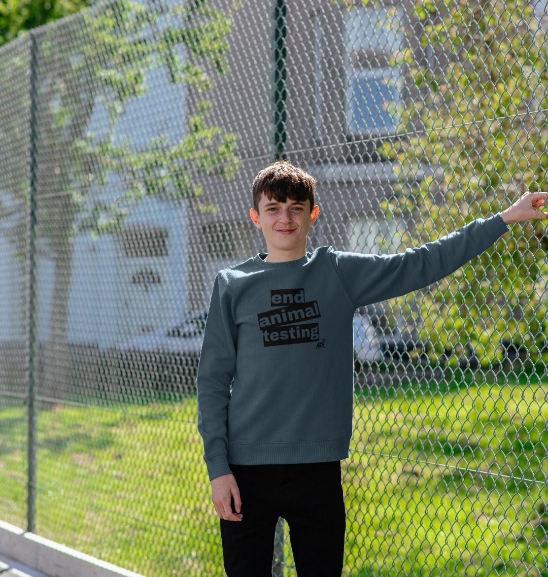 End Animal Testing Kids Sweatshirt