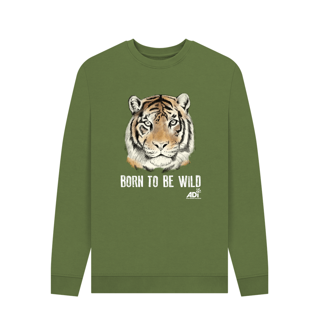 Khaki Printed Sweater