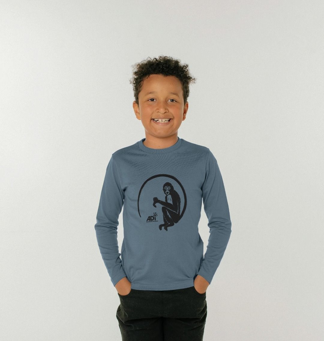 Spider Monkey Kids Long Sleeved T-shirt