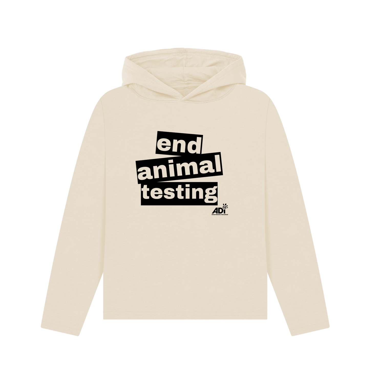 Oat Printed Hoody Front