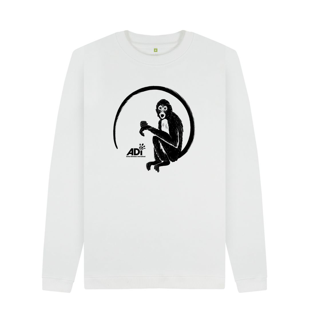 White Spider Monkey Men's Sweatshirt