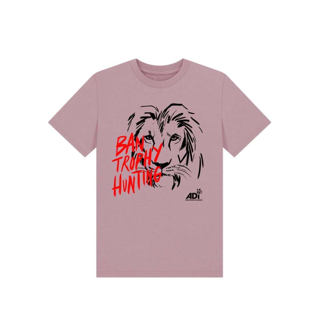 Mauve Printed Kids T-Shirt Front
