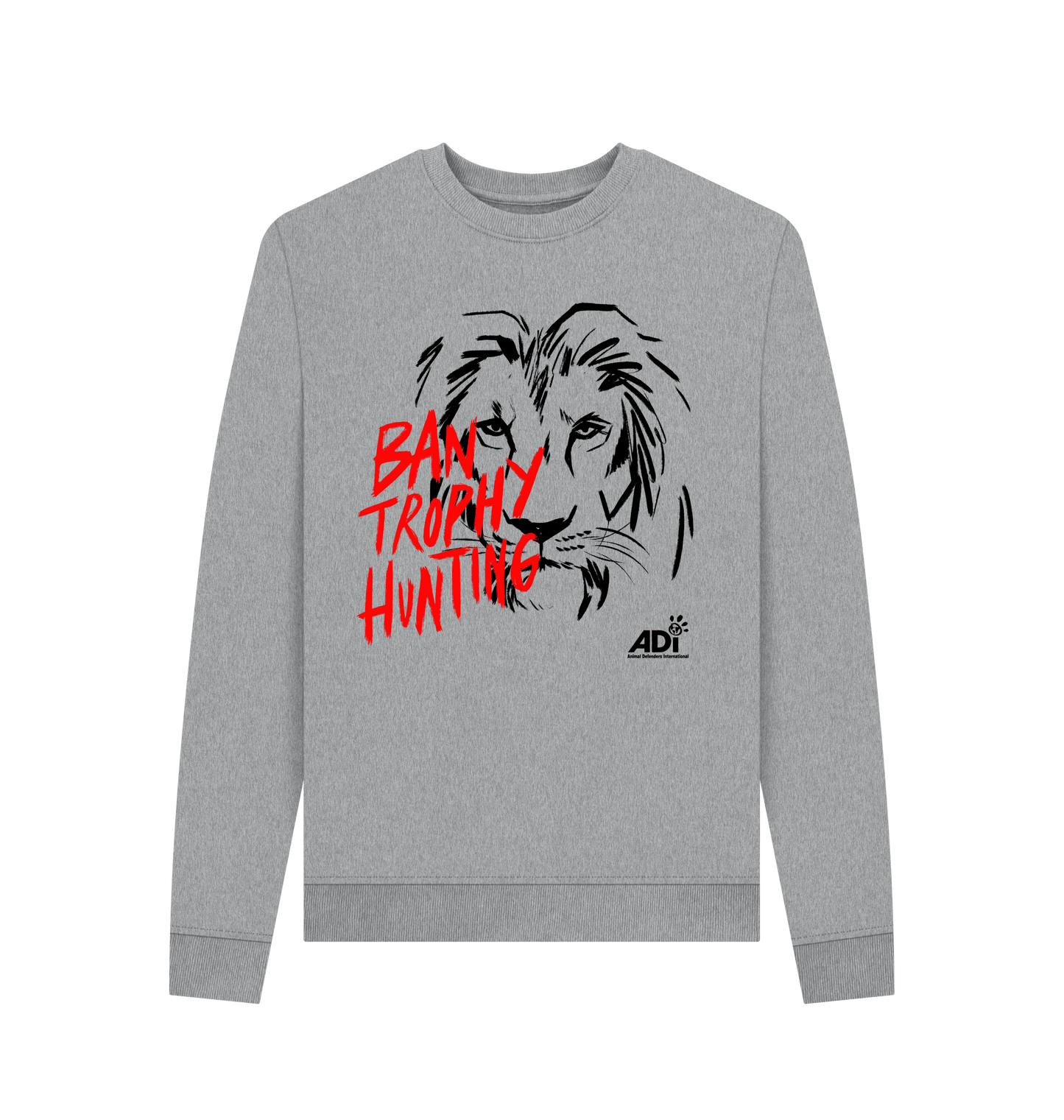 Light Heather Printed Sweater Front