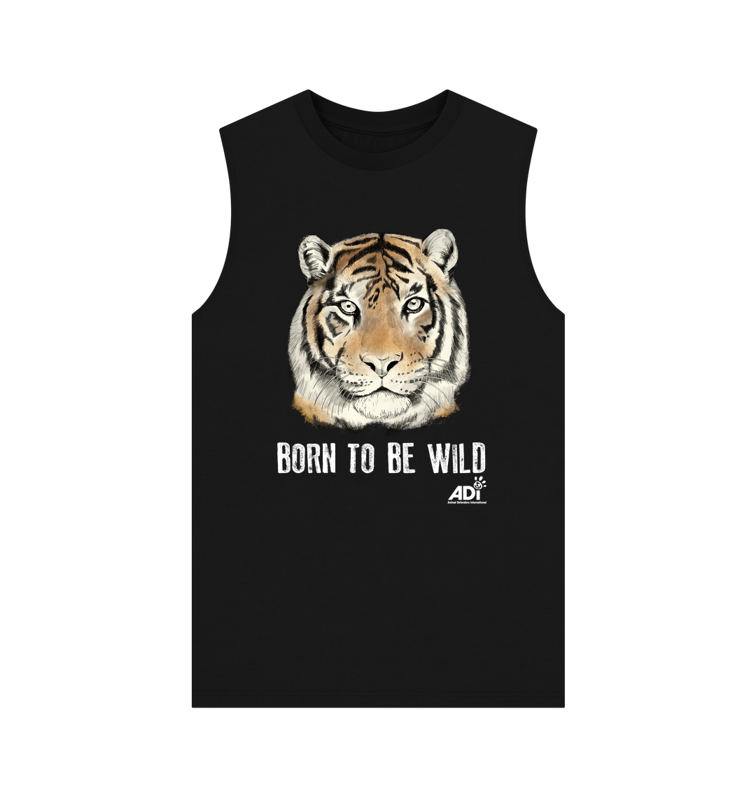 Black Printed Vest Top