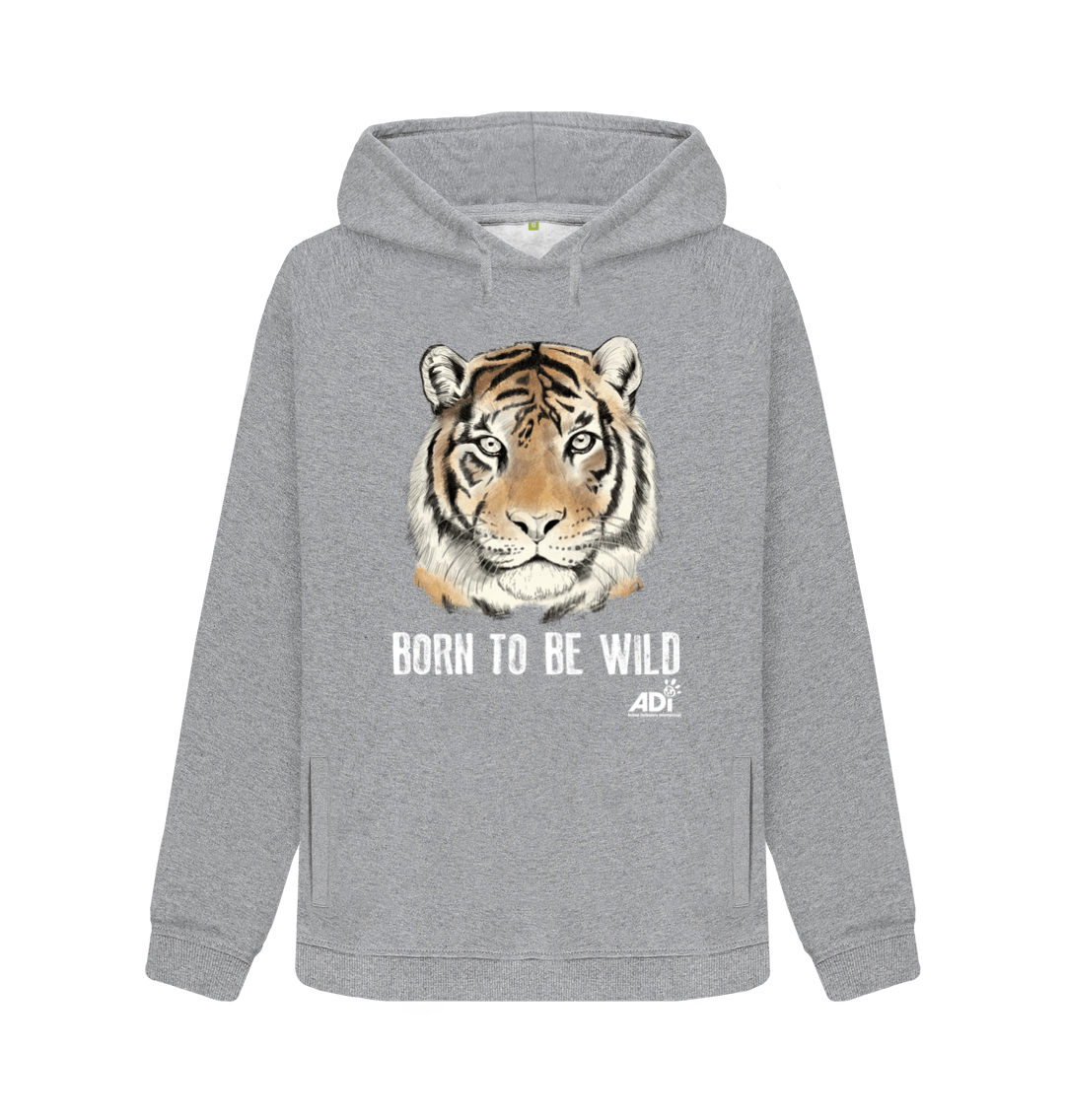 Light Heather Born To Be Wild Dark Women's Hoodie