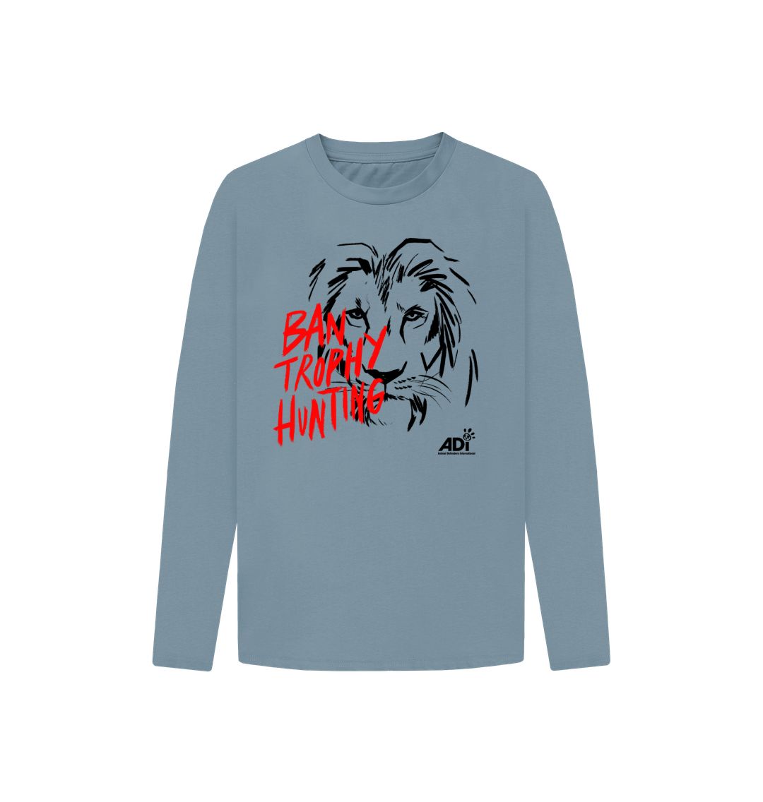 Stone Blue Ban Trophy Hunting Kids Long Sleeved T-shirt