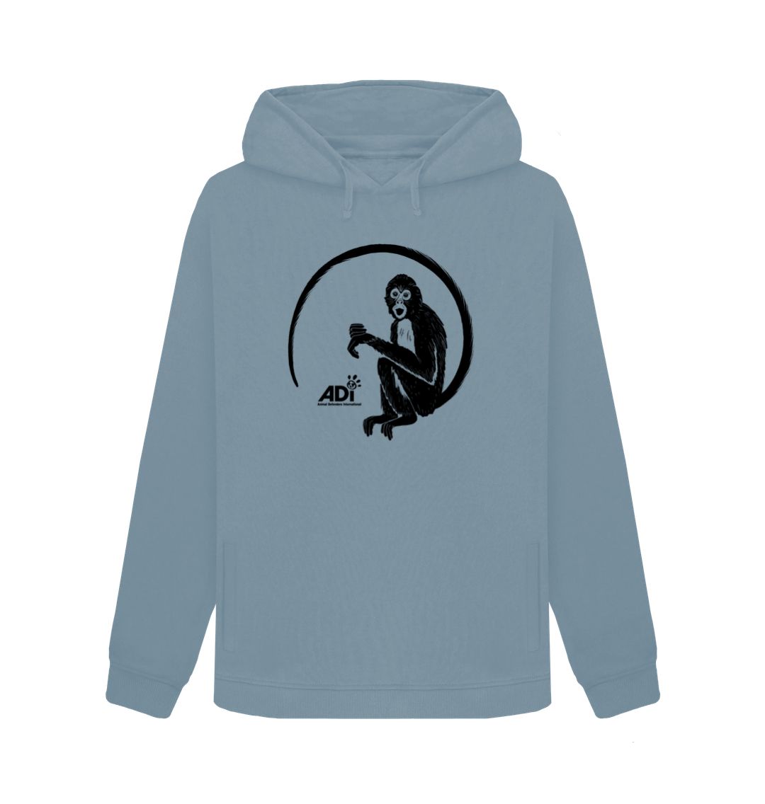 Stone Blue Spider Monkey Women's Hoodie