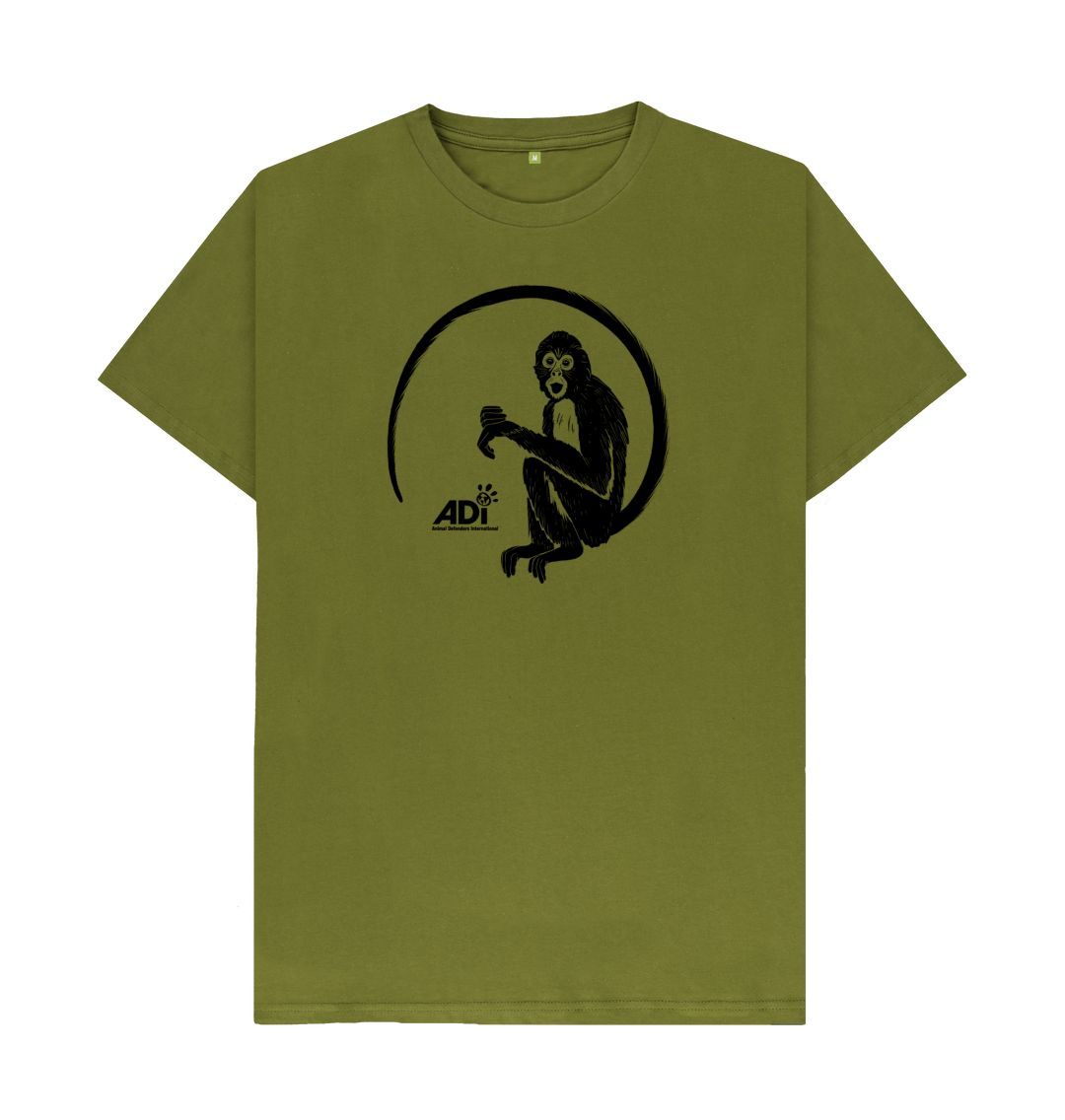 Moss Green Spider Monkey Men\u2019s T-shirt