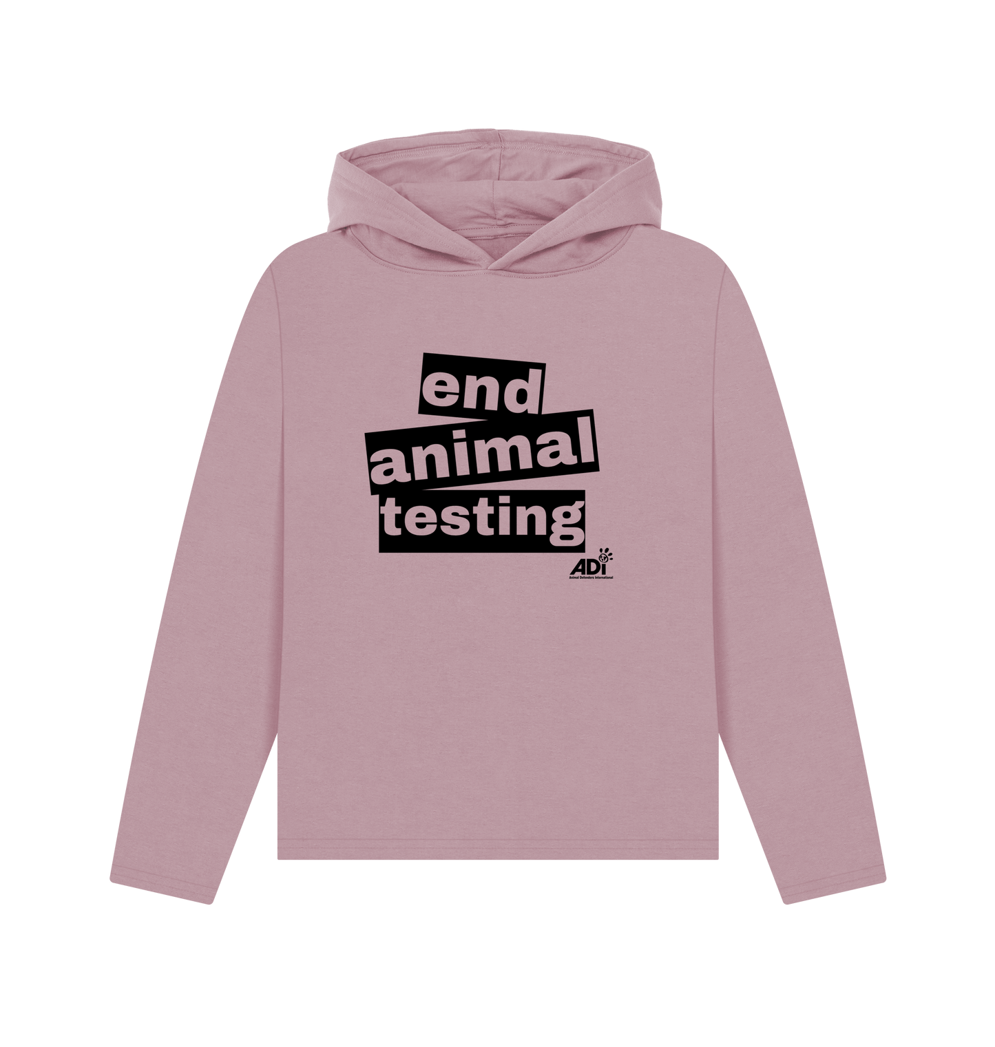 Mauve Printed Hoody Front