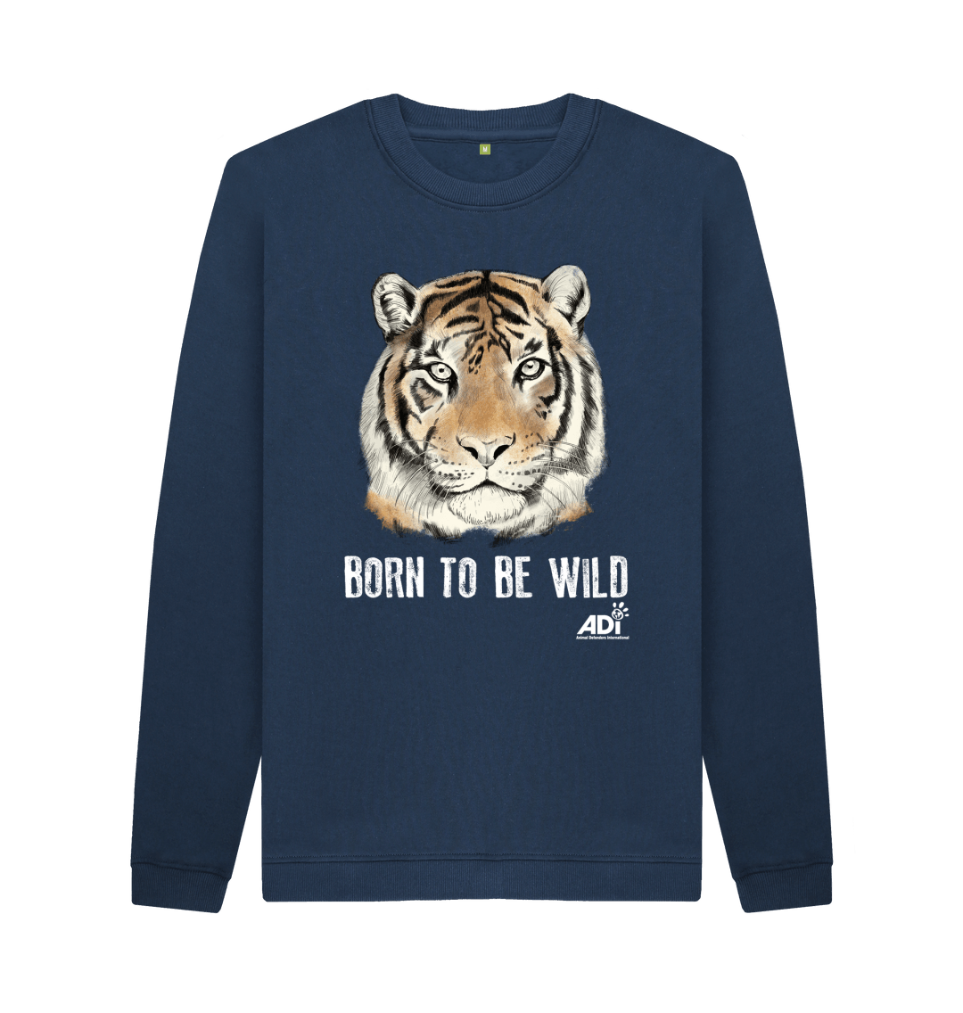 Navy Blue Born To Be Wild Dark Men\u2019s Sweatshirt