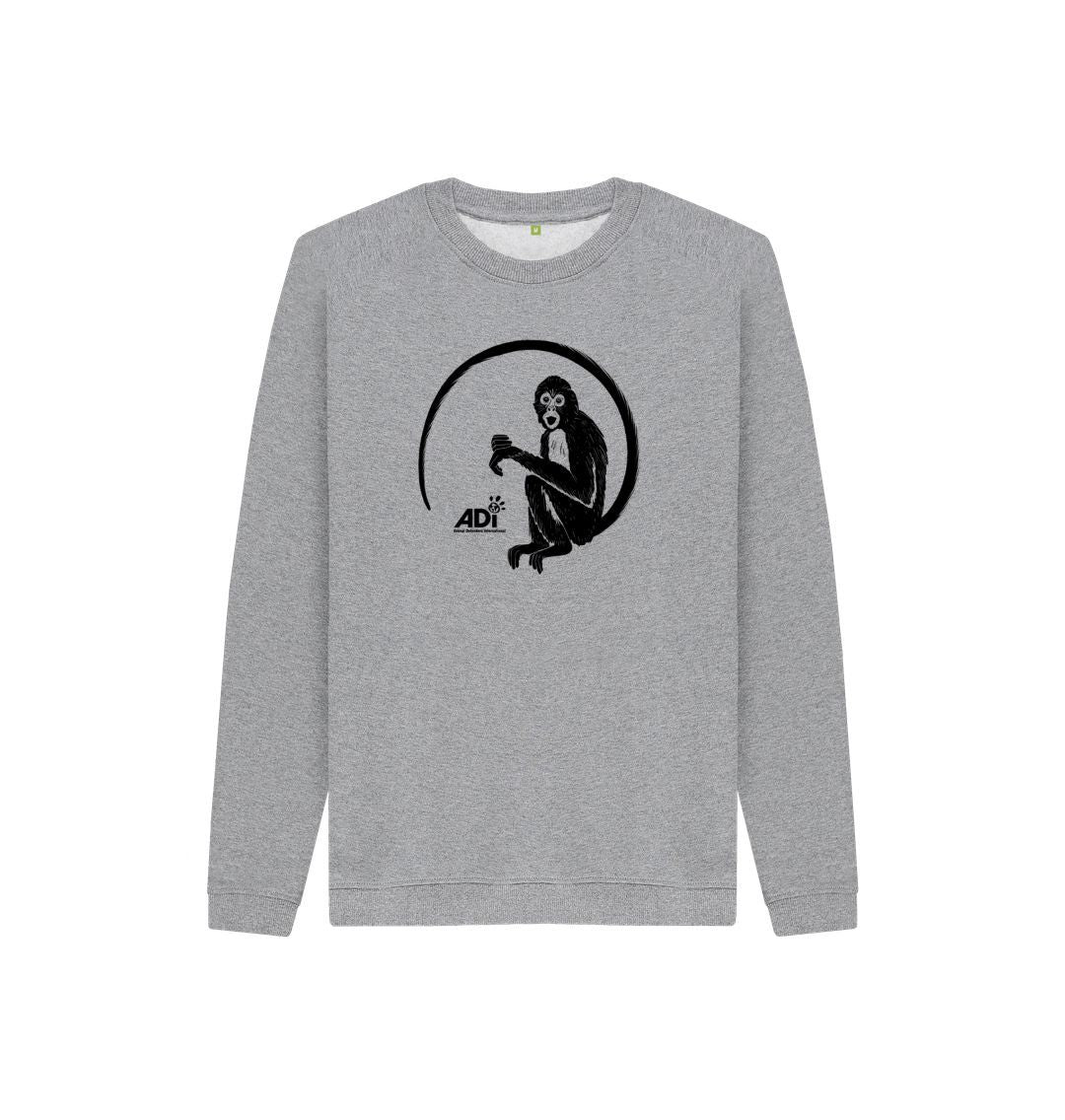 Athletic Grey Spider Monkey Kids Sweatshirt