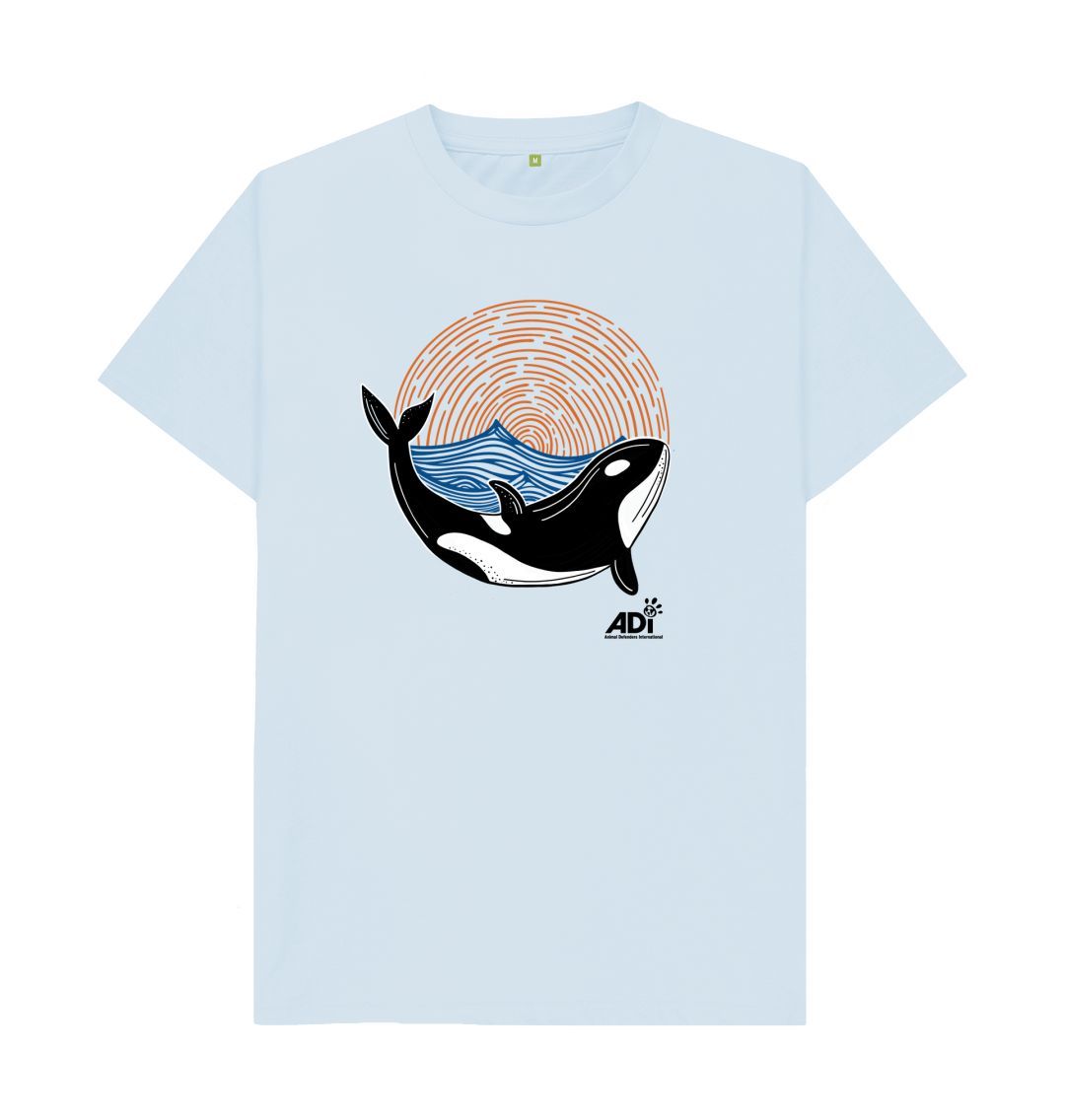 Sky Blue Orca Men\u2019s T-shirt
