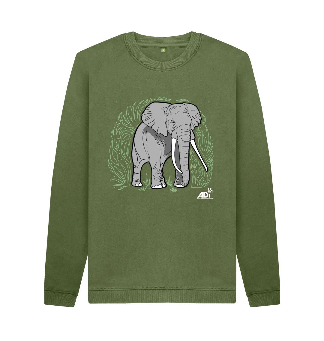 Khaki Elephant Men\u2019s Sweatshirt