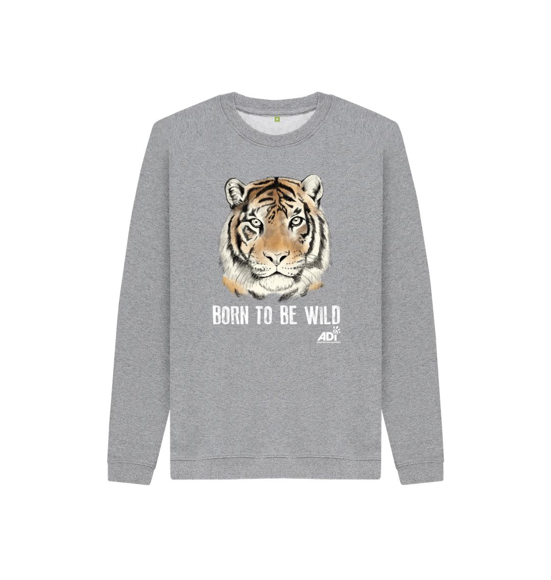 Athletic Grey Born To Be Wild Dark Kids Sweatshirt