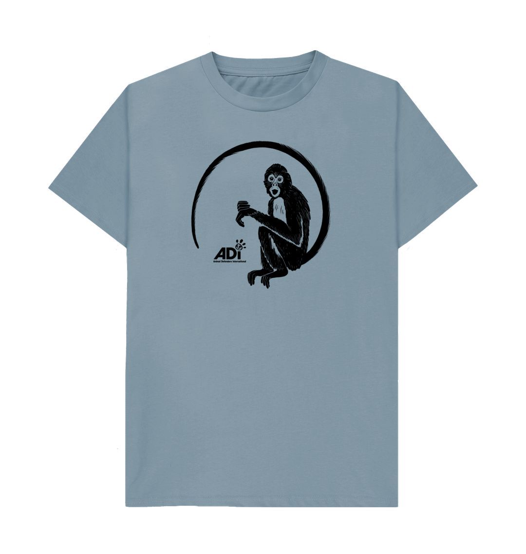 Stone Blue Spider Monkey Men\u2019s T-shirt