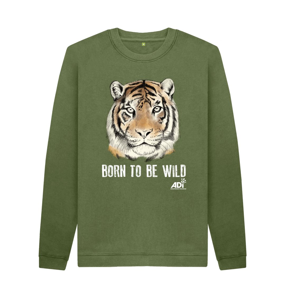 Khaki Born To Be Wild Dark Men\u2019s Sweatshirt