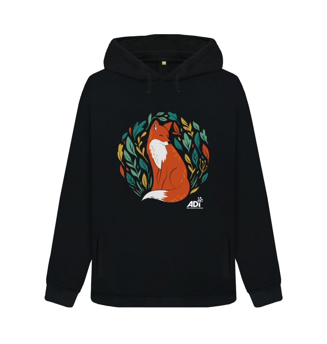 Black Autumn Fox Women's Hoodie