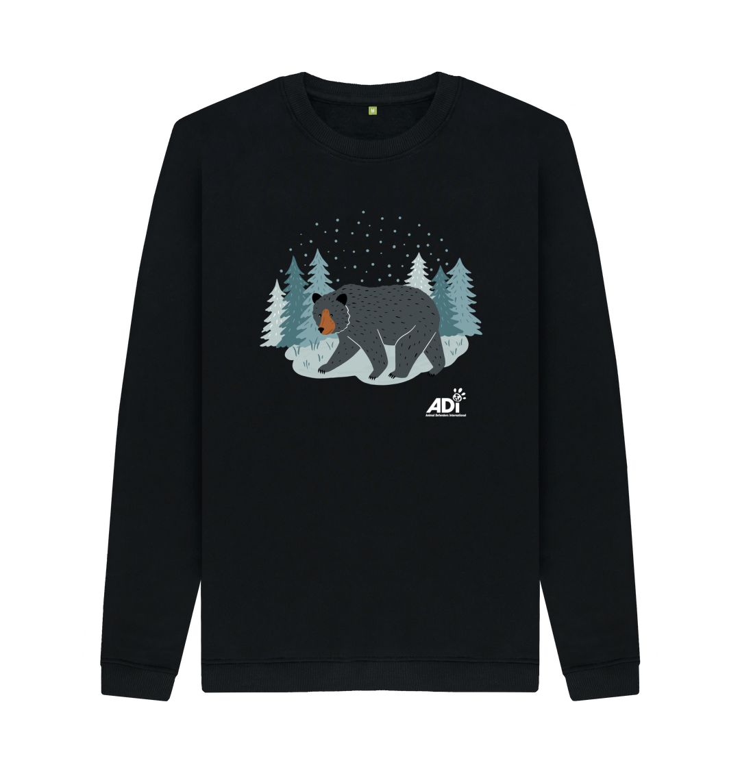 Black Winter Bear Men\u2019s Sweatshirt
