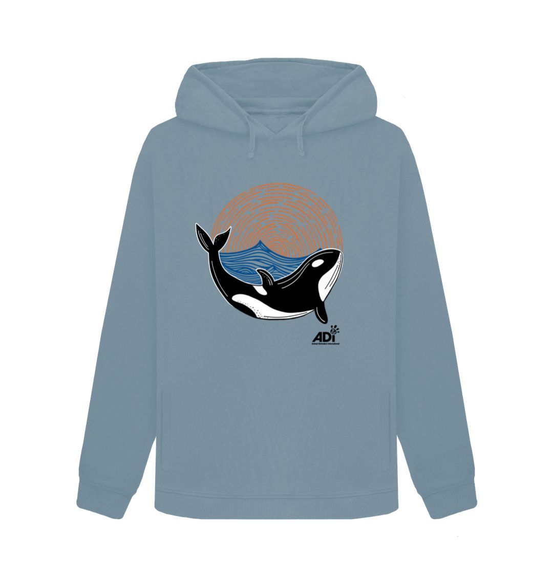 Stone Blue Orca Women's Hoodie