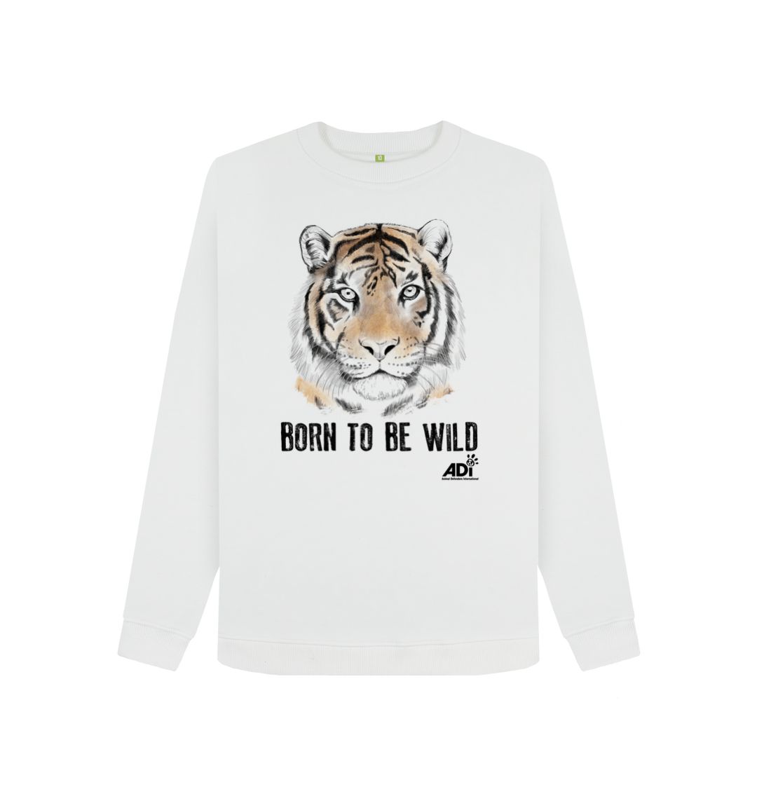 White Born To Be Wild Women's Jumper