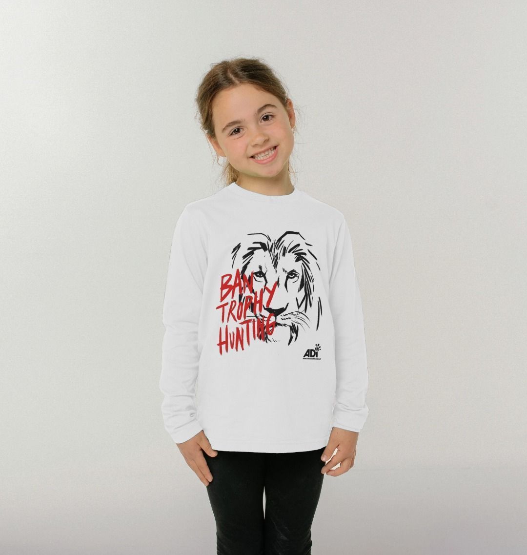 Ban Trophy Hunting Kids Long Sleeved T-shirt
