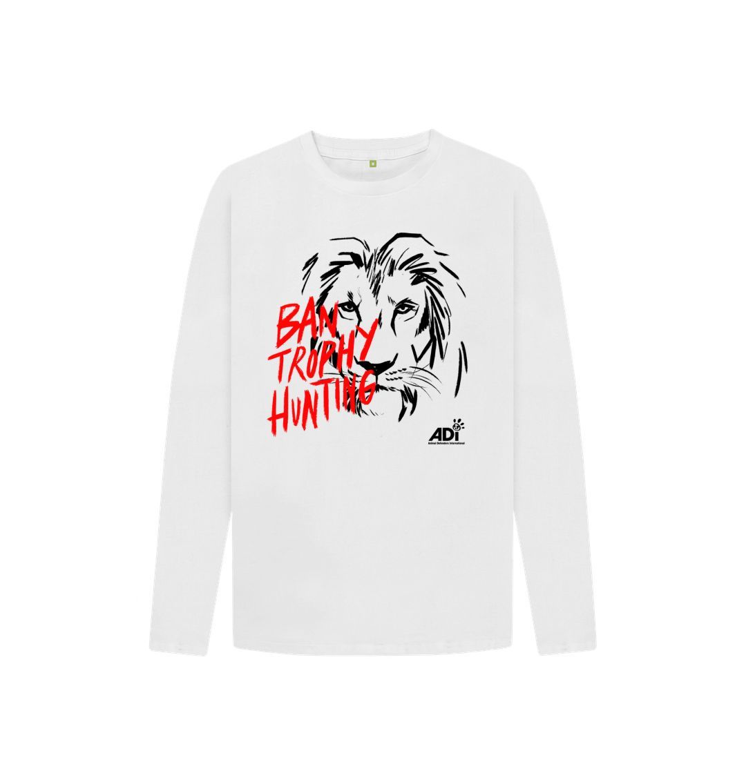 White Ban Trophy Hunting Kids Long Sleeved T-shirt