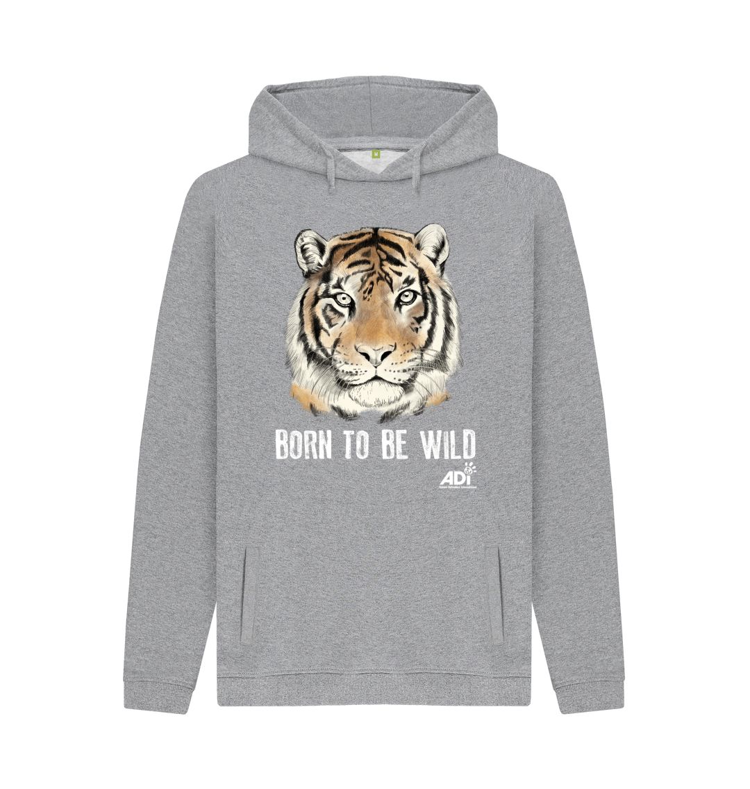 Light Heather Born To Be Wild Dark Men\u2019s Hoody