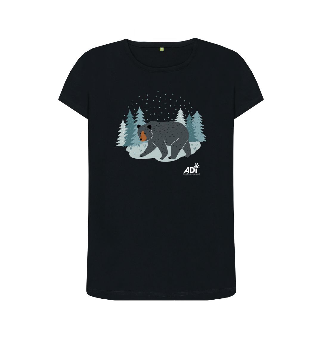 Black Winter Bear Women's Top