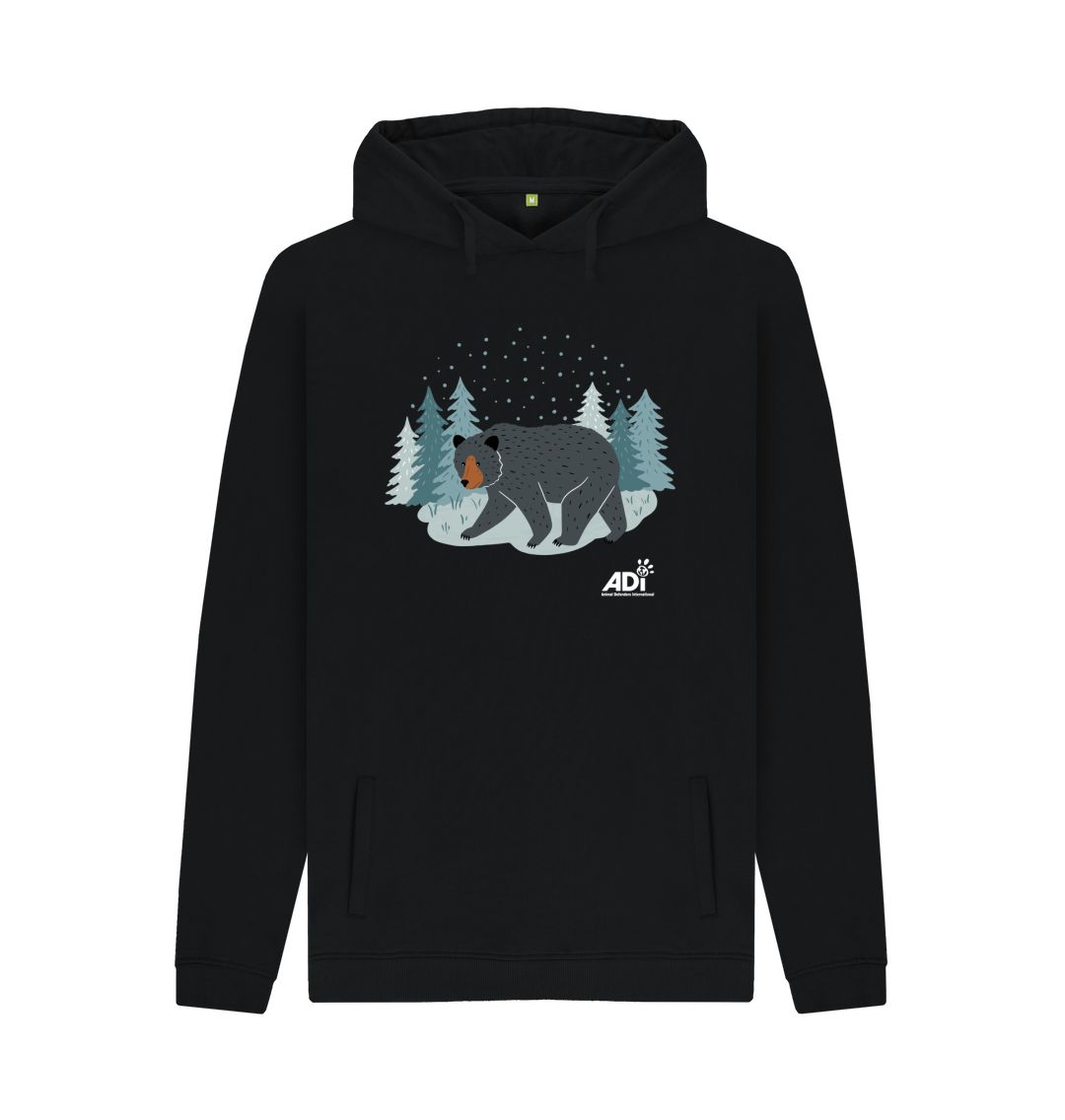 Black Winter Bear Men\u2019s Hoody