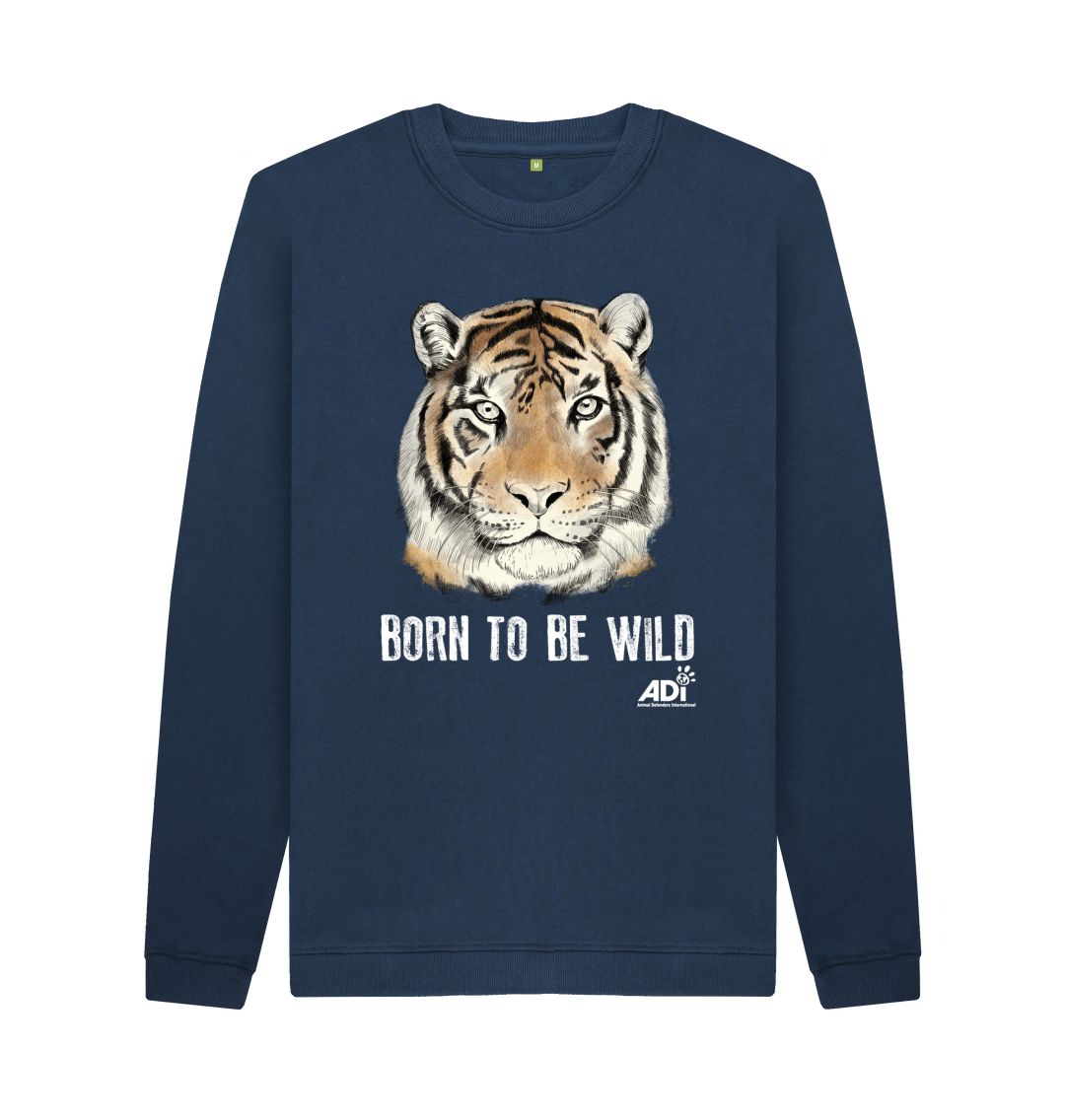 Navy Blue Born To Be Wild Dark Men\u2019s Sweatshirt
