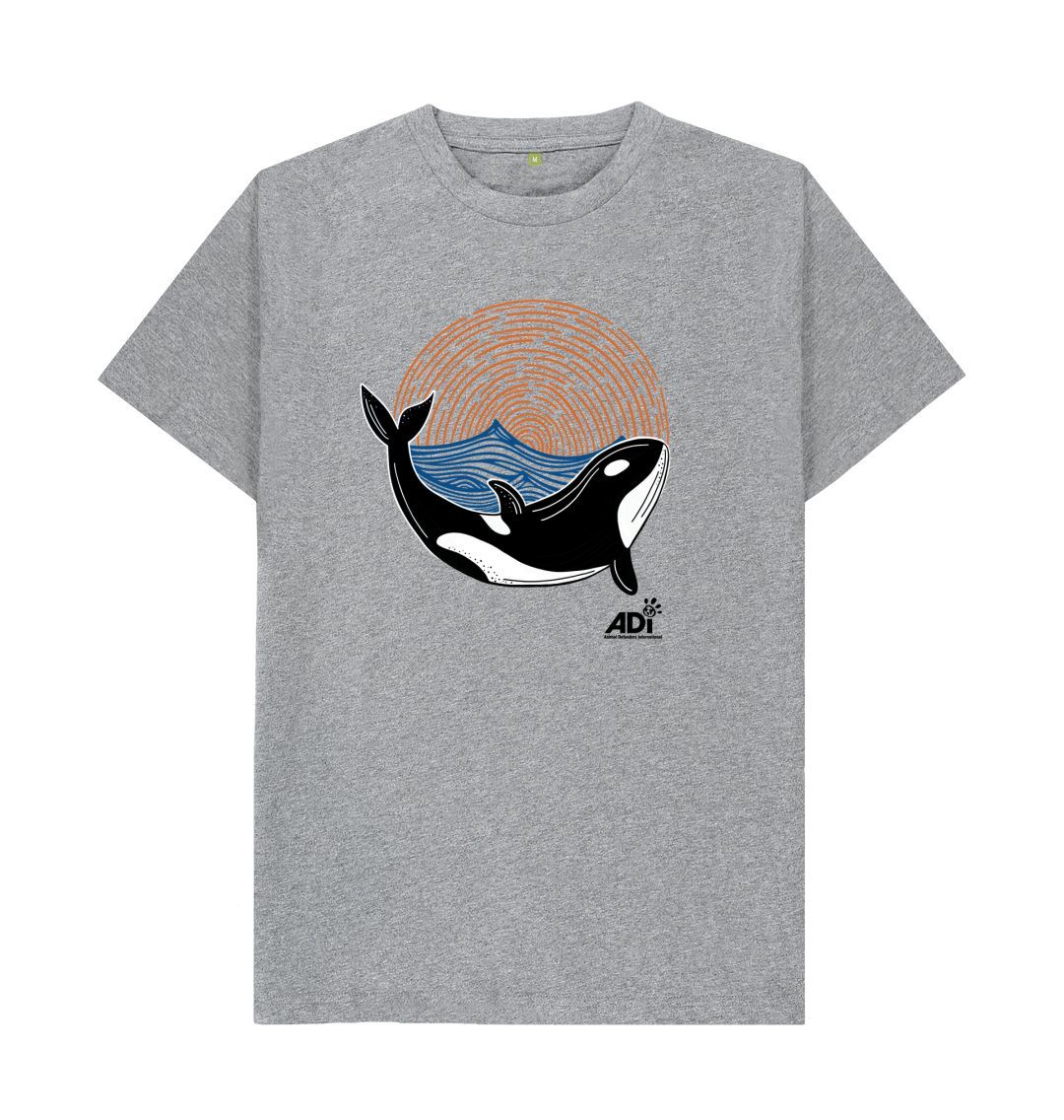Athletic Grey Orca Men\u2019s T-shirt