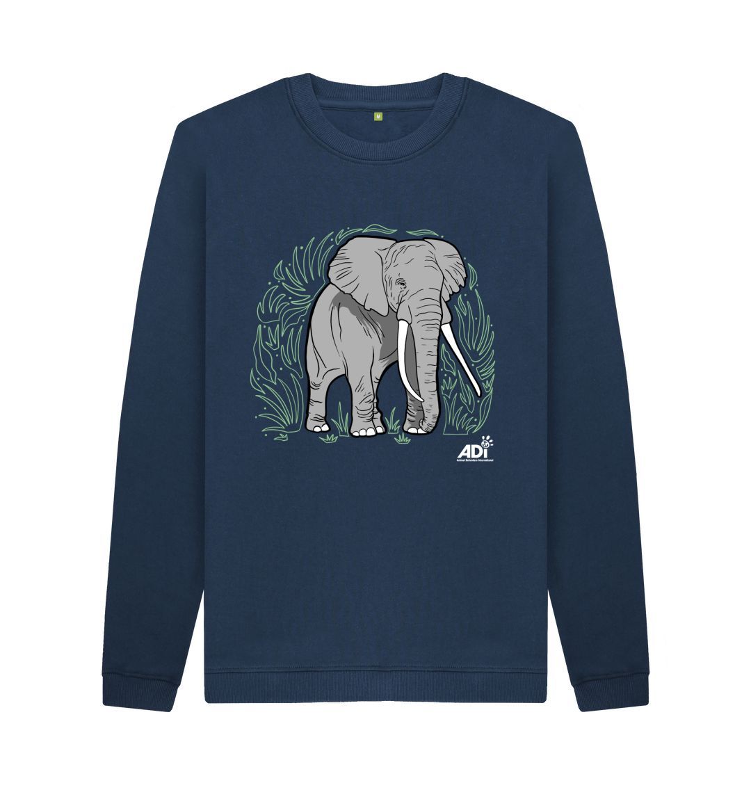 Navy Blue Elephant Men\u2019s Sweatshirt