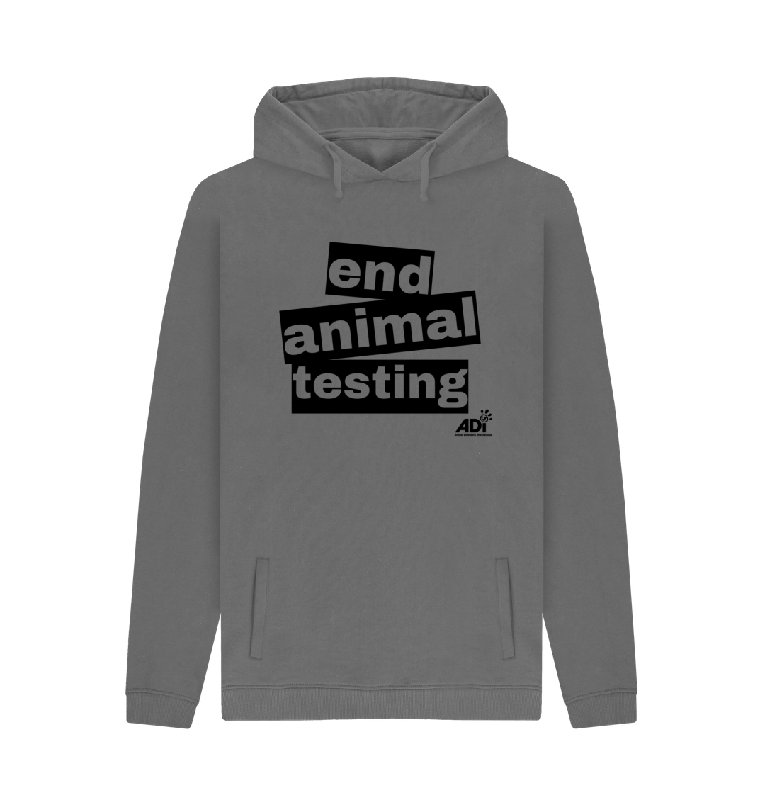 Slate Grey End Animal Testing Men's Hoody