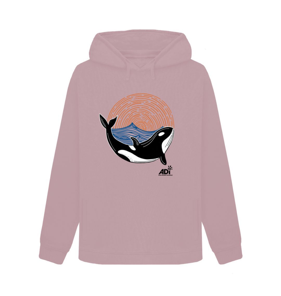 Mauve Orca Women's Hoodie