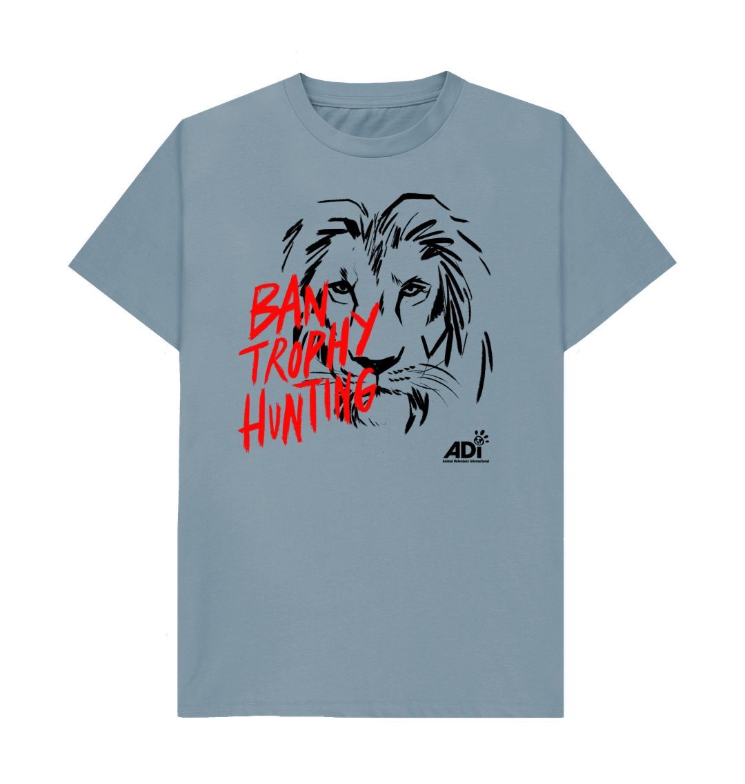 Stone Blue Ban Trophy Hunting Men\u2019s T-shirt