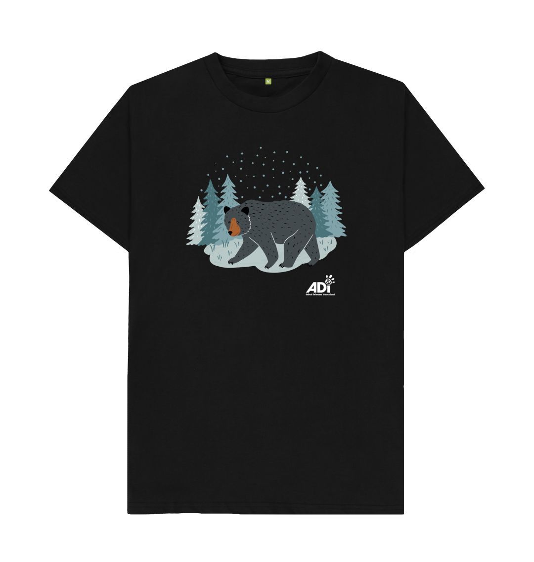 Black Winter Bear Men\u2019s T-shirt