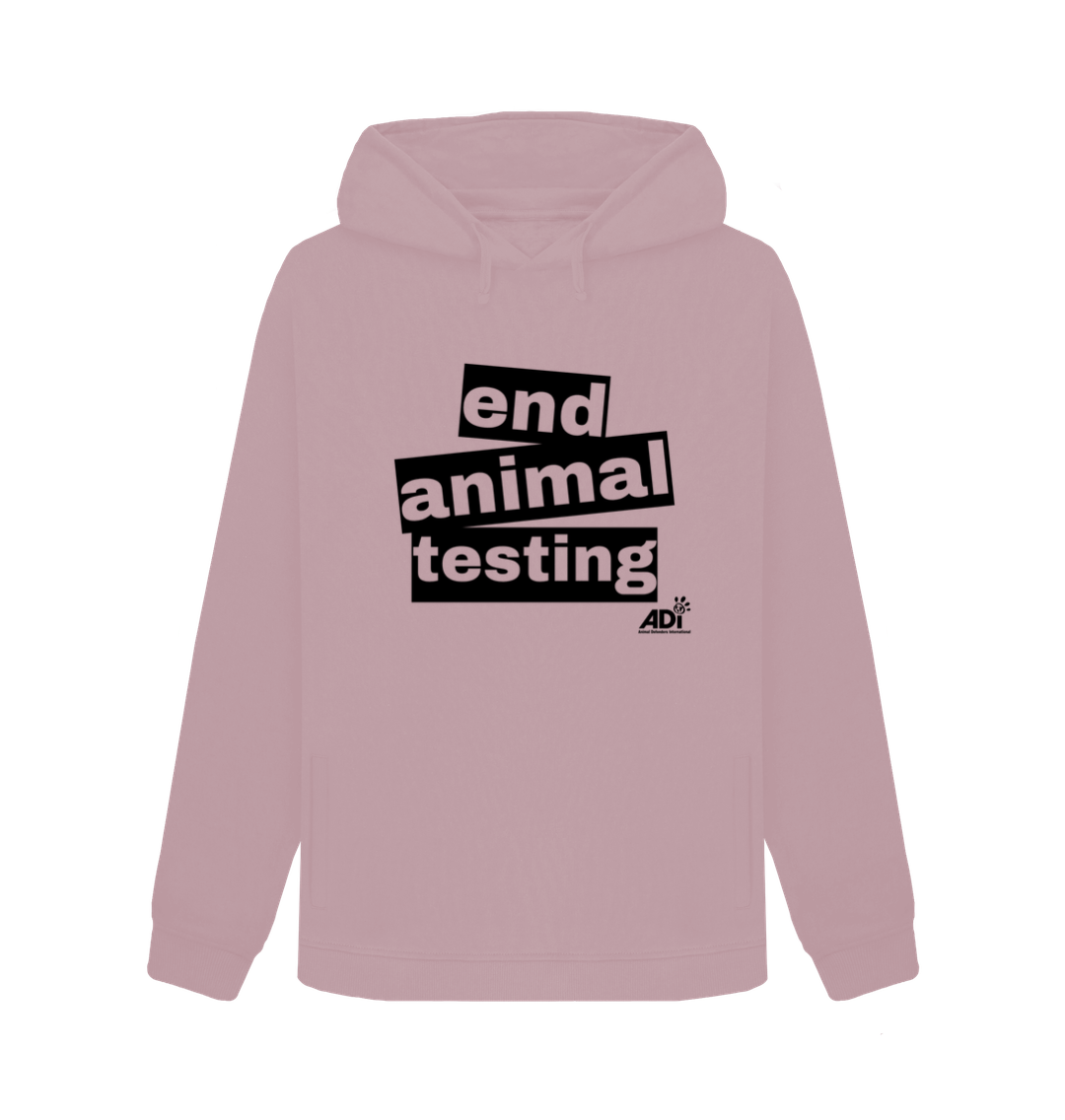 Mauve End Animal Testing Women's Hoodie