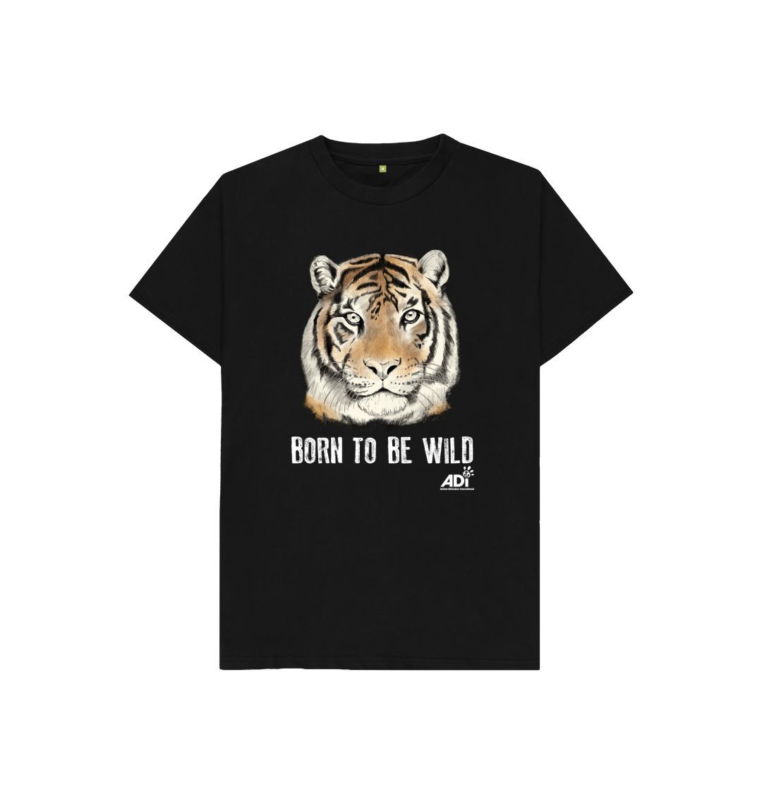 Black Born To Be Wild Dark Kids T-shirt
