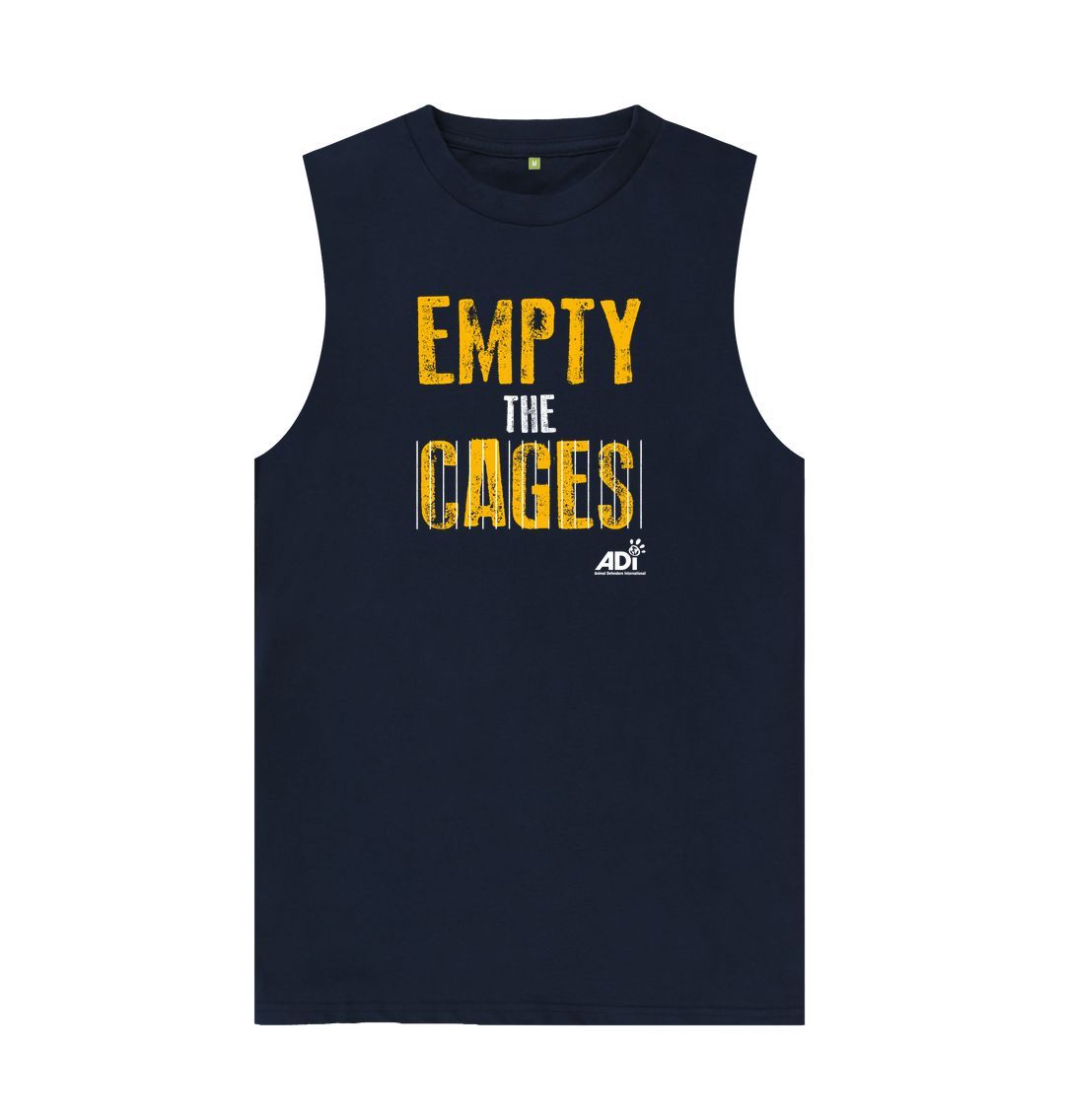 Navy Blue Empty the Cages Men\u2019s Tank Top