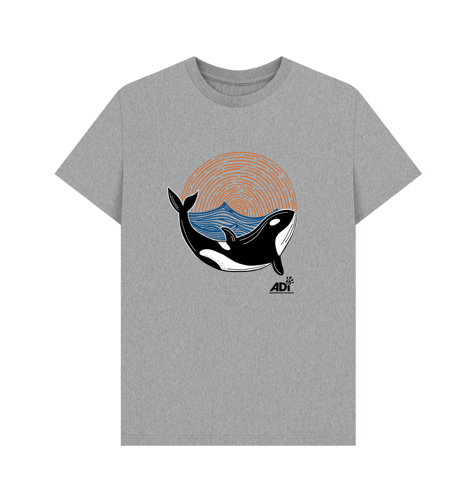Athletic Grey Printed T-shirt Front