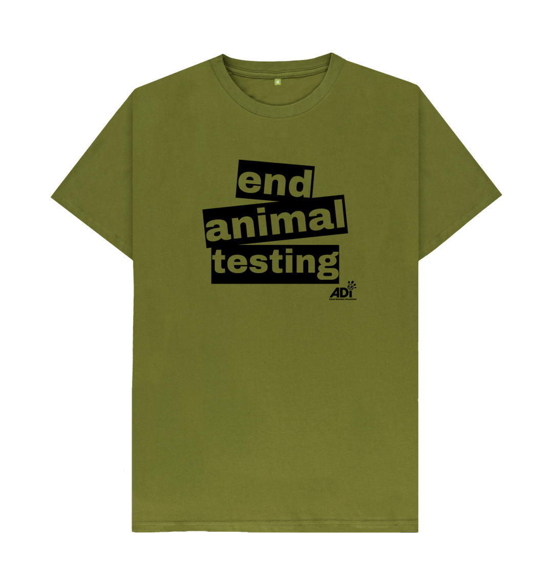 Moss Green End Animal Testing Men's T-Shirt
